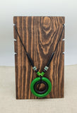 Green Necklaces for Women Wooden Beaded Long Jewelry Ethnic Round Handmade Gift