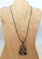 Heart Necklace Copper Jewelry Gift for Her