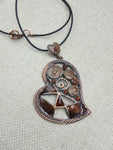 Heart Necklace Copper Jewelry Gift for Her