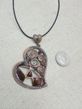 Heart Necklace Copper Jewelry Gift for Her