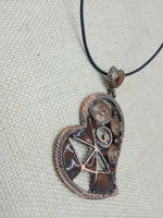 Heart Necklace Copper Jewelry Gift for Her