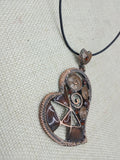 Heart Necklace Copper Jewelry Gift for Her