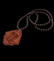 Men Necklace Wood Beaded Egyptian King Pharaoh Jewelry Gift Statement