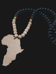 Large Africa Pendant Wooden Necklace Men Jewelry Black Rasta