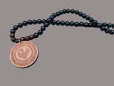 African Sankofa Bird Adinkra Wooden Necklace Men Jewelry Black Brown Handmade