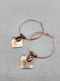 Copper Earrings Gold Jewelry Hoop Stainless Steel Women