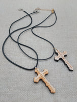 Wood Cross Necklace Christian Jewelry I can do all things through Christ Gift Ideas