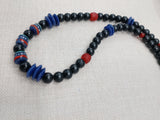 African Necklace Men Jewelry Black Red Blue Ethnic Africa