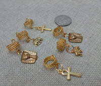 Gold Hair Jewelry Accessories Locs Twist Braids Ankh Elephant