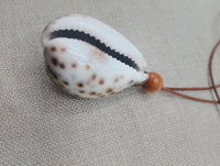 Minimalist Jewelry Cowrie Necklace Leather Cord Unisex