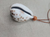 Minimalist Jewelry Cowrie Necklace Leather Cord Unisex