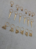 Hair Jewelry Accessories Locs Twist Braids Set of 18 Dreads Gold Accents Dangle Elephants Bells