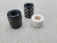 Large Hair Accessories Dread Beads Locs Men Women Black Owned Business Brown Cream Twist Braids Set of3