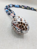 Large Cowrie Shell Necklace Whole African Krobo Beads Jewelry Men Black Blue