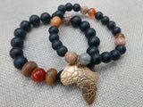 Africa Bracelet Beaded Women Jewelry Handmade Stretch  Size 6.5