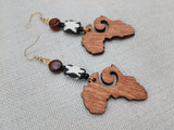 Africa Earrings Wood Beaded Women Jewelry Handmade