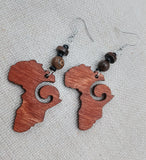 Africa Earrings Beaded Jewelry Wooden