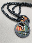 African Necklace Kente Jewelry Handmade The Blacker the Berry Design Beaded