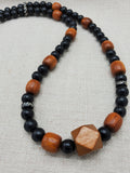 Men Necklace Jewelry Beaded Black Brown Unique Ethnic