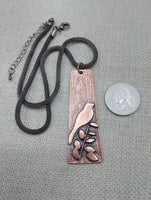 Bird Jewelry Necklace Women Boho Copper Minimalist Statement