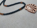 Leo the Lion Necklace Wooden Beaded Black Brown Men Women