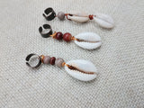 Locs Hair Jewelry Dreadlocks Twist Braids Accessories Cowrie Beads Antique Copper Handmade Men Women Set of 8