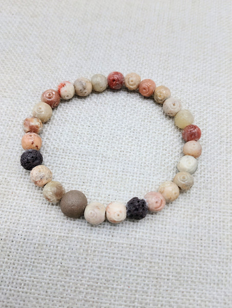 Bracelets Unisex Soapstone Size 7.5 Beaded Jewelry