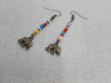 Elephant Earrings Small Beads Ethnic Women Jewelry