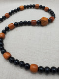 Men Necklace Jewelry Beaded Black Brown Unique Ethnic