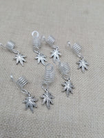Hair Jewelry Silver Adjustable Locs Braids Twist Dreads Mary Jane Marijuana Set of 7 Necklace
