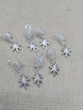 Hair Jewelry Silver Adjustable Locs Braids Twist Dreads Mary Jane Marijuana Set of 7 Necklace
