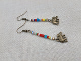 Elephant Earrings Small Beads Ethnic Women Jewelry
