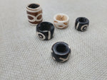 Set of 5 Hair Accessories Large Dread Beads Accessories Locs Men Women Black Owned Business Brown Cream Twist Braids