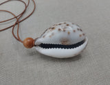 Minimalist Jewelry Cowrie Necklace Leather Cord Unisex