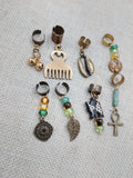 Hair Accessories Dreads Locs Ethnic Beaded Statement Brass Women Twist Green Brown
