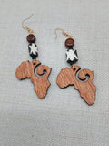 Africa Earrings Wood Beaded Women Jewelry Handmade