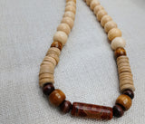 Men's Necklace Beaded Wooden Jewelry Handmade Gift Ideas Statement