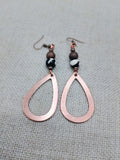Women Teardrop Copper Earrings Dangle Jewelry Fashion Statement