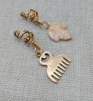 Hair Jewelry Accessories Locs Twist Braids African Duafe Gold Leaf