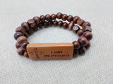 Christian Bracelets I am Blessed wooden Jewelry Unisex