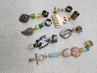 Hair Accessories Dreads Locs Ethnic Beaded Statement Brass Women Twist Green Brown