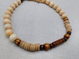 Men's Necklace Beaded Wooden Jewelry Handmade Gift Ideas Statement
