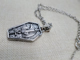 Silver Egyptian Necklace Ankh Chain Jewelry Men  Anubis Coffin Pendant