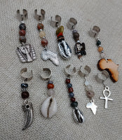 Locs Hair Jewelry Accessories Dreadlocks Twist Braids Dreads Silver Beaded Ethnic Set of 10
