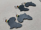 Black Africa Earrings Women Motherland Wooden Jewelry