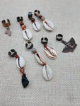 Locs Hair Jewelry Dreadlocks Twist Braids Accessories Cowrie Beads Antique Copper Handmade Men Women Set of 8