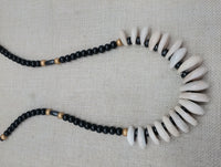 Women's Cowrie Shell Necklace Black Gold Beaded Jewelry Ethnic Fashion Statements Gift