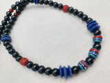 African Necklace Men Jewelry Black Red Blue Ethnic Africa