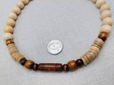 Men's Necklace Beaded Wooden Jewelry Handmade Gift Ideas Statement
