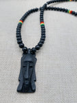 Men Necklace African Jewelry Beaded Red Yellow Green Black Handmade